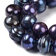 Hebras de cuentas teñidas de perlas naturales PEAR-P005-03A-01-3