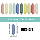 CHGCRAFT 20Pcs 10 Colors Synthetic Luminous Stone Double Terminal Pointed Dyed Beads FIND-CA0007-91-2