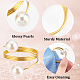 Craspire 20 pz portatovaglioli in oro portatovaglioli in metallo elastico con perle eleganti tovaglioli fibbie decorazione della tavola per il matrimonio AJEW-WH0258-555-4