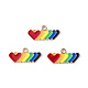 Colgantes de esmalte de aleación de orgullo de color arcoíris ENAM-K067-21-3