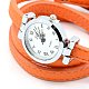 Fashionable PU Leather Wrap Watch Bracelets WACH-J007-07-2