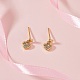 Clear Cubic Zirconia Heart Dangle Stud Earrings EJEW-SZ0001-79-2