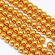 Brins de perles rondes en verre teinté écologique HY-A002-10mm-RB052-1