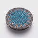 Perline zirconi micro pave  in ottone ZIRC-F083-074-RS-2