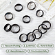 UNICRAFTALE 12pcs 6 Sizes Gunmetal Grooved Finger Ring Settings Stainless Steel Ring Core Blank Inner Diameter 17~22mm Rings for Inlay Ring Jewelry Making STAS-UN0031-37-5