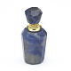 天然ラピスラズリ開閉可能な香水瓶ペンダント  真鍮のパーツとガラスのエッセンシャルオイルのボトル  29~33x14~15mm  穴：0.8mm  ガラス瓶容量：3ml（0.101液量オンス）  宝石の容量：1ml（0.03液量オンス） G-E556-02G-2