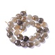 Brins de perles de sunstone noirs naturels G-L492-06C-06C-3