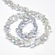 Electroplate Crystal Glass Butterfly Beads Strands EGLA-F041-A05-3