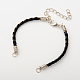 Création de bracelet tressé en cuir avec cordon AJEW-JB00032-05-1