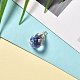 Transparent Glass Charms PALLOY-JF00853-02-4