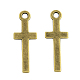 Tibetan Style Alloy Cross Pendants TIBEP-1359-AB-FF-1