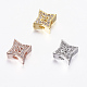 Perles de placage en laiton avec zircone cubique de micro pave ZIRC-A006-01-01-1