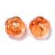 秋のテーマ透明とんぼ玉  グリッターパウダー付き  カボチャ  オレンジ  9.5~10x6mm  穴：1.2mm GLAA-P049-A01-3