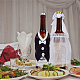 CRASPIRE Bride and Groom Wine Bottle Covers Wedding Wine Decoration Bridal Shower Gifts Bachelorette Party Favor Wedding Table Centerpieces Decoration AJEW-CP0001-47-5