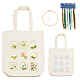 WADORN Canvas Tote Bag Embroidery Kit with Patterns and Instructions for Beginner DIY-WH0029-30-1