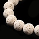 Brins de perles de pierre de lave naturelle G-L435-03-8mm-11-3