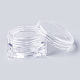 3g psプラスチック空ポータブルフェイシャルクリームジャー  詰め替え化粧品容器  ねじ蓋付き  透明  3.1x3.1x1.6cm  容量：3g MRMJ-WH0020-02-3
