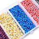 90G 5 Colors 12/0 Baking Paint Glass Seed Beads SEED-YW0001-14A-5