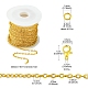 DIY チェーン ブレスレット ネックレス メイキング キット  鉄製ケーブル チェーンとジャンプ リングを含む  亜鉛合金カニカン  ゴールドカラー  チェーン：3m/バッグ DIY-FS0003-62-6