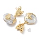Natural Pearl Dangle Stud Earrings EJEW-P256-39G-2