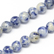 Fili di perle di diaspro macchia blu naturale G-R193-15-10mm-1