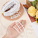 CRASPIRE Braid Trim White Wedding Dress Button Loops 15 Yards Elastic Button Loop with 50pcs Pearl Buttons Sewing Dress Zipper Extender for Wedding Bridal Dress Costume Collars Pillow DIY Crafts FIND-CP0001-08-3