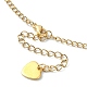 Lätzchen-Halskette aus legiertem Herz und Millefiori-Glasblumen mit handgefertigter Ionenplattierung (IP) NJEW-JN04403-4