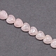 Chapelets de perles en quartz rose naturel HEAR-PW0002-084-10-1