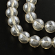 Chapelets de perles en verre peinte par pulvérisation transparent X-DGLA-R050-8mm-05-1