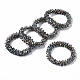 Bracelets extensibles en perles de verre transparentes à facettes BJEW-S144-001C-01-1