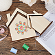 2 шт. 2 стиля держателей для карточек с вышивкой из дерева в форме домика ODIS-FH0001-19-5