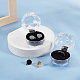 Chgcraft 40pcs scatole anello in plastica trasparente nera orecchini in cristallo scatole portaoggetti per gioielli display organizer case con inserto in schiuma per tutti i tipi di orecchini gioielli anello OBOX-CA0001-001A-6