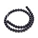 Synthetic Blue Goldstone Round Bead Strands G-P075-50-6mm-2