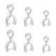 DICOSMETIC 6Pcs 3 Sizes 925 Sterling Silver Pendant Pinch Bail Silver Ice Pick Pinch Bails with 925 Stamp Pendants Clasp Small Pendant Clip Connector for Jewelry Making STER-DC0001-14-1