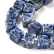 Натуральное синее пятно нитки из бисера яшмы G-D338-A02-4