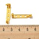 アイアン製ブローチパーツ  バックバーピン  ゴールドカラー  26x4.5mm  穴：2mm  ピン：0.5mm IFIN-S700-02A-G-3