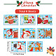 Gorgecraft 8 лист 8 стиля рождественские тематические ПВХ статические наклейки STIC-GF0001-15-2