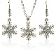 Комплекты из серег и ожерелий с подвесками из сплава со стразами FS-WG1CFD3-02-1
