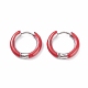 Массивные серьги-кольца Huggie Hoop из двухцветной нержавеющей стали 304 с эмалью для женщин EJEW-C043-11-05P-2