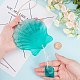 SUPERFINDINGS 1Pc Teal Glass Hanging Shell Ornaments Glass Pendant Decoration Ocean Themed Hanging Ornaments with Hemp Rope for Wedding Party Holiday Decor DIY Craft HJEW-WH0181-01A-3