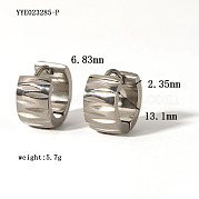Стильные серьги-кольца из нержавеющей стали YF2015-6