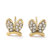 Серьги-гвоздики из нержавеющей стали 304 со стразами EJEW-Q788-02G