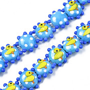 Бусины ручной работы ухабистой бисер нитей LAMP-N021-036B