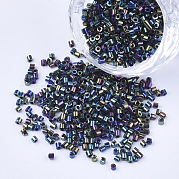 Бусины из гальванического стекла SEED-Q036-01A-B02