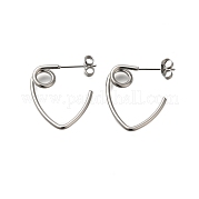 Серьги-гвоздики из нержавеющей стали 304 для женщин EJEW-M020-08P