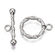 201 Stainless Steel Toggle Clasps STAS-R115-03