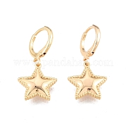 Stern-Ohrringe aus Messing für Damen EJEW-N012-62