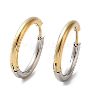 Серьги-кольца Huggie Hoop из двухцветной нержавеющей стали 304 с ионным покрытием (IP) EJEW-A106-02G