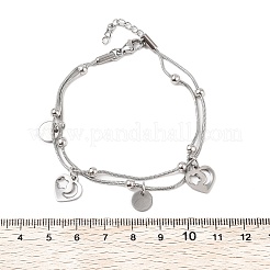 Многорядные браслеты из нержавеющей стали 304 BJEW-Q038-08P