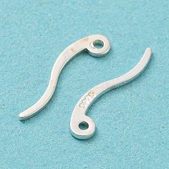 925 фурнитура для серег-колец из латуни из стерлингового серебра STER-Z004-05A